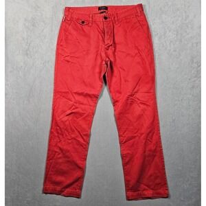Paul Smith Jeans Pants Mens 34x29 Red Flat Front Chino Trousers Slash Pockets